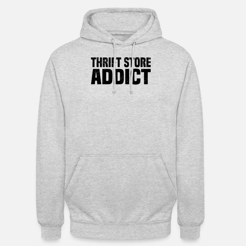 Secondhandladen Secondhand Öko Hipster Gebraucht - Unisex Hoodie - Hellgrau meliert