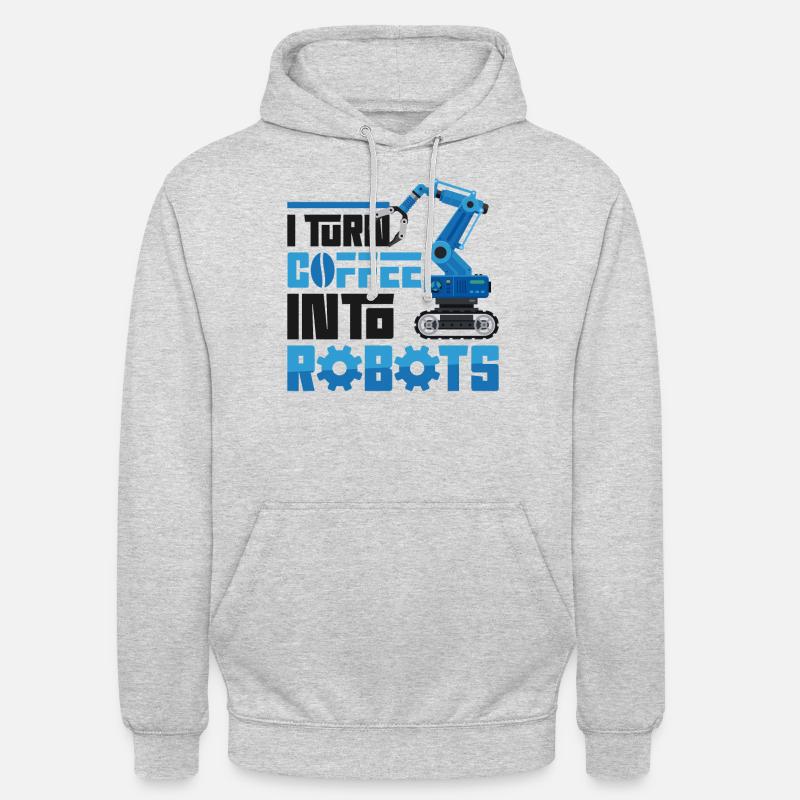 Robot Robotics Engineer Coffee I - Unisex Hoodie - light heather grey