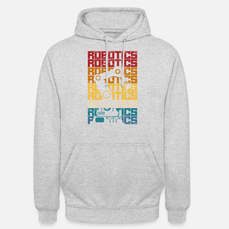 Robot Robotics Engineer Retro - Unisex Hoodie - Hellgrau meliert