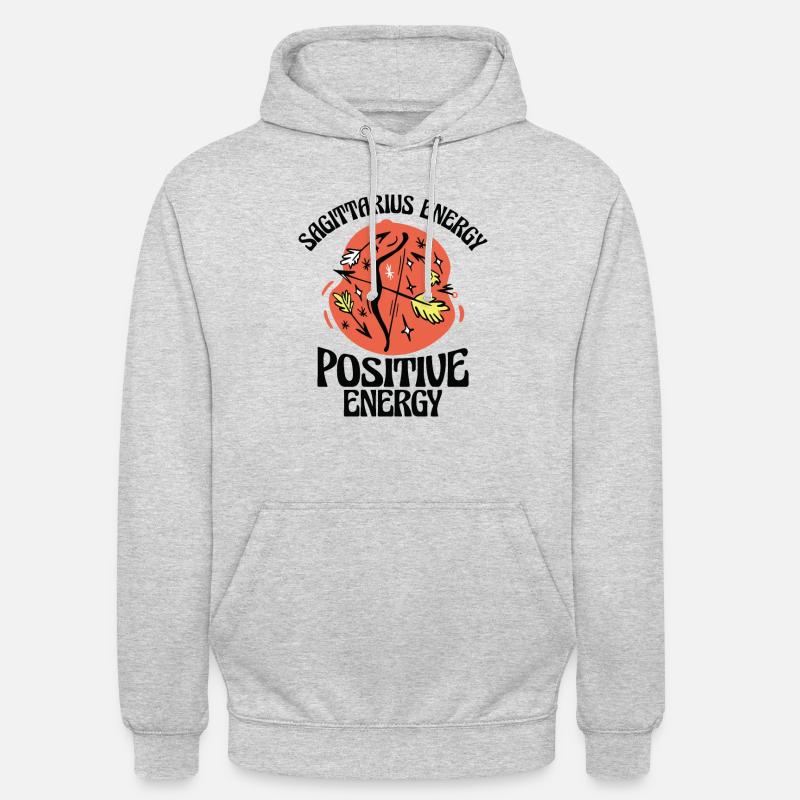 Constellation de positivité énergétique Protect - Sweat-shirt à capuche unisexe - gris clair chiné