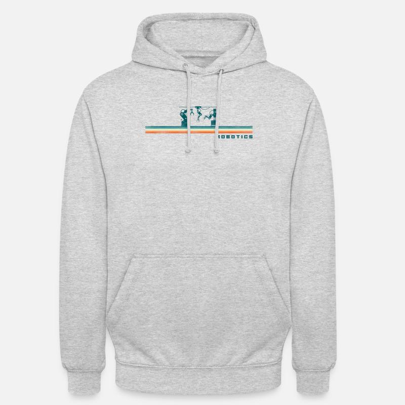 Robot Robotics Engineer Retro - Unisex Hoodie - Hellgrau meliert