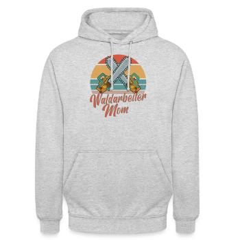 Mutter Mutti - Unisex Hoodie - Hellgrau meliert - Vorne - Alina (178cm) & Michal (187cm)