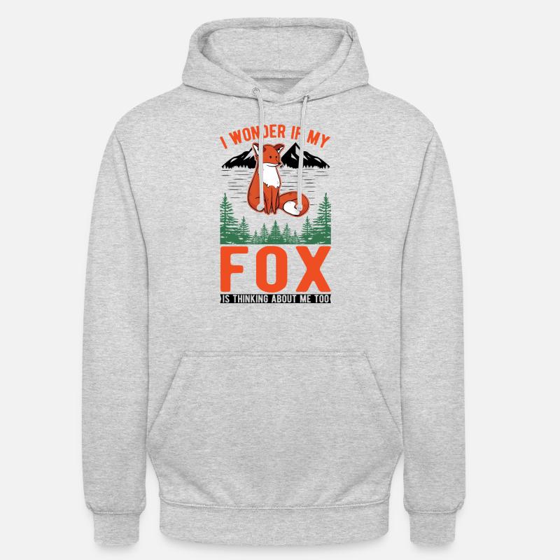 Fuchs Geschenk Rotfuchs - Unisex Hoodie - Hellgrau meliert