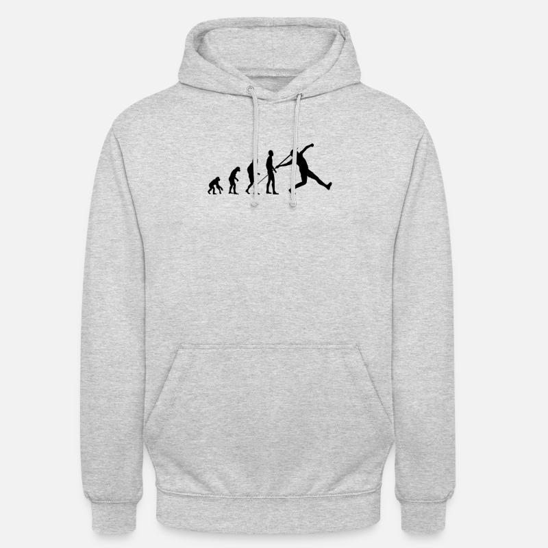 Speerwurf Evolution - Unisex Hoodie - Hellgrau meliert