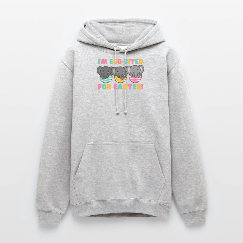 cute elephants at Easter with Easter eggs elephant Unisex Hoodie