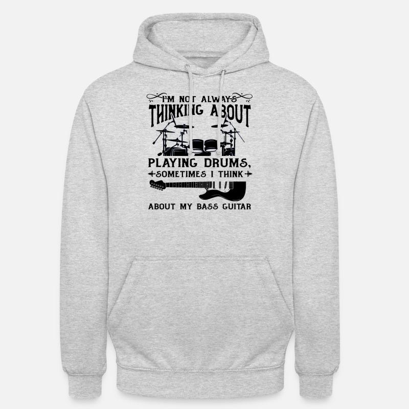 Drum Player Quotes Drummer Quotes - Unisex Hoodie - light heather grey