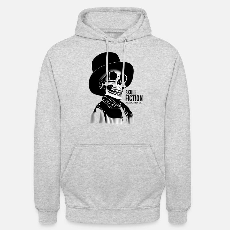 Skull Fiction Skull Skull Gift - Sweat-shirt à capuche unisexe - gris clair chiné