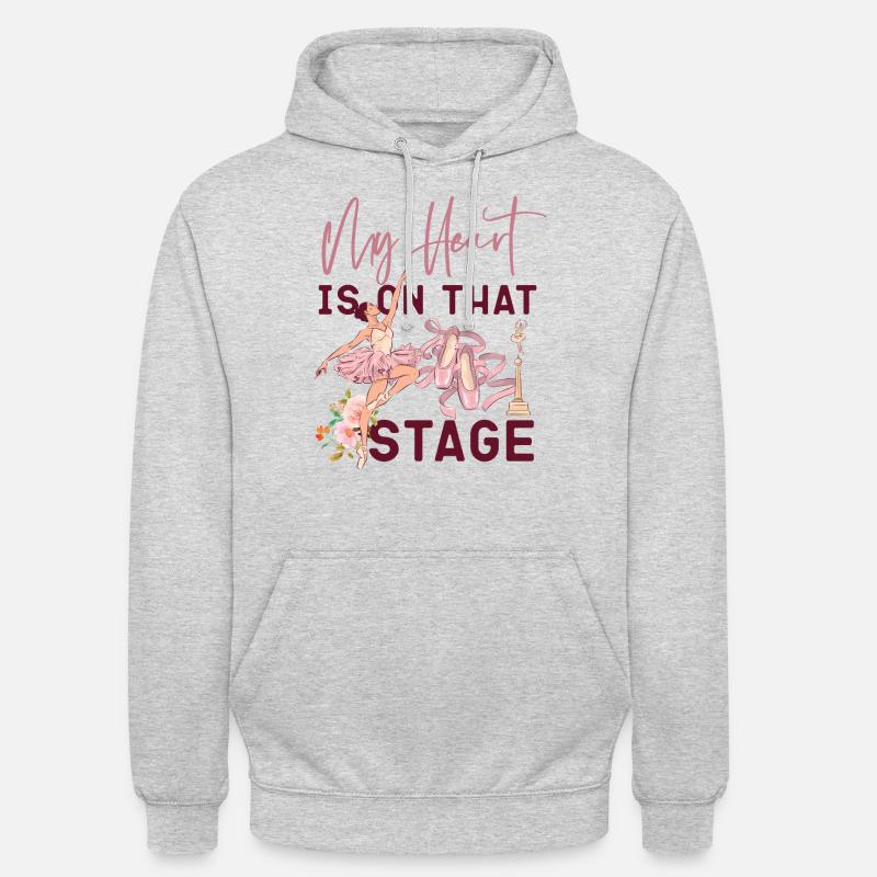 Ballet Danseuse Danse Ballerine - Sweat-shirt à capuche unisexe - gris clair chiné