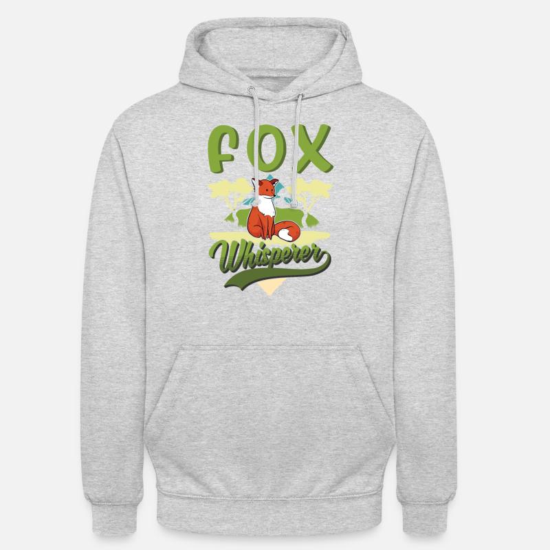 Fuchs Flüsterer Rotfuchs Fuchsflüsterer - Unisex Hoodie - Hellgrau meliert