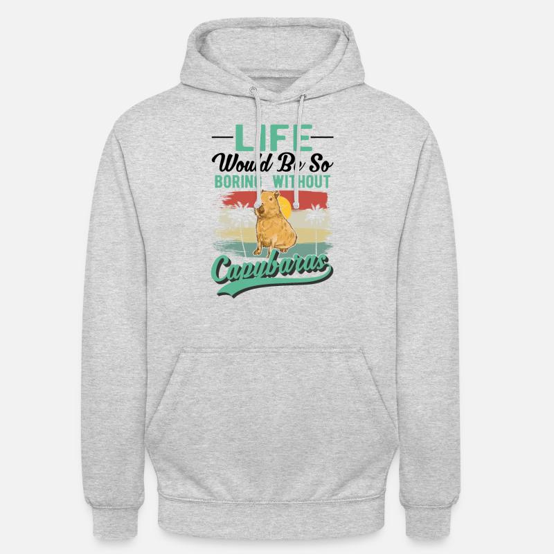 Capybara Cadeau Capibara Capybara - Sweat-shirt à capuche unisexe - gris clair chiné