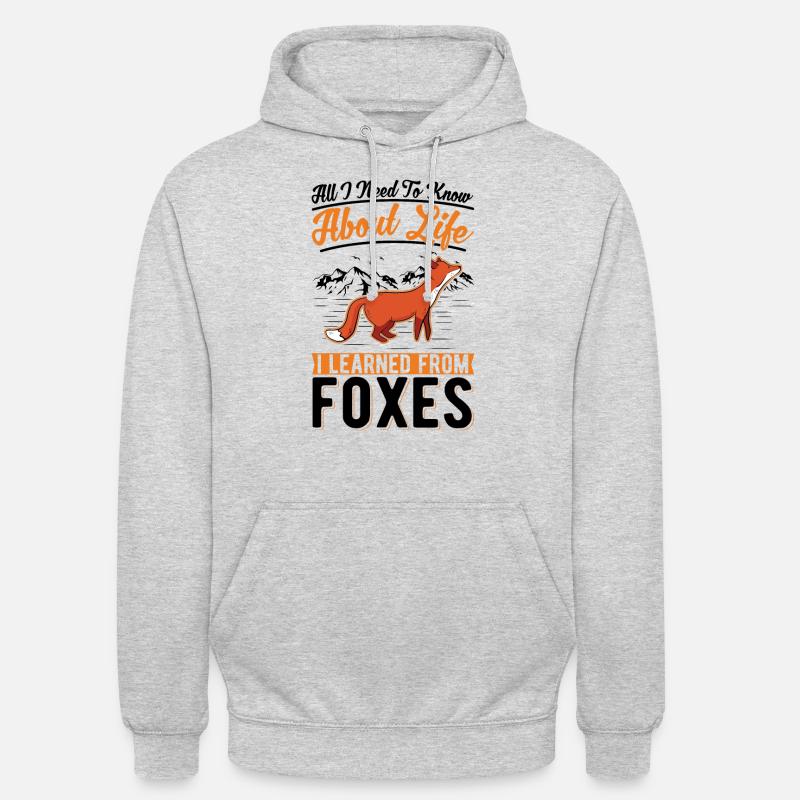 Fox Gift Red Fox - Unisex Hoodie - light heather grey