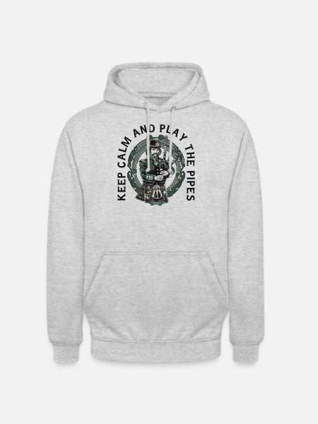 Bagpiper Scottish bagpipe-playing - Unisex Hoodie - light heather grey