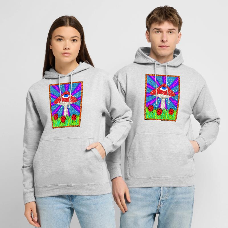 Hippie Magic Toadstool Retro Psychedelic Unisex Hoodie