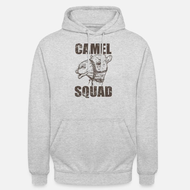 Camel Squad Dromedar Wüste Höcker - Unisex Hoodie - Hellgrau meliert