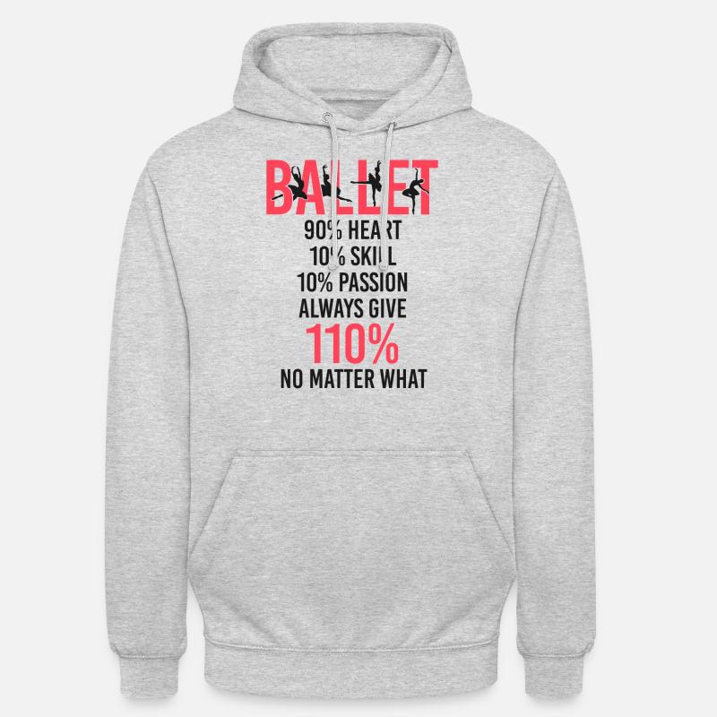 Ballet Danseuse Danse Ballerine - Sweat-shirt à capuche unisexe - gris clair chiné