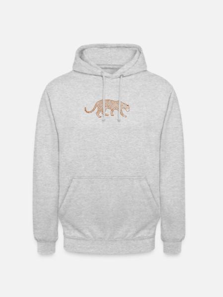 Leopard Big Cat Africa - Unisex Hoodie - light heather grey