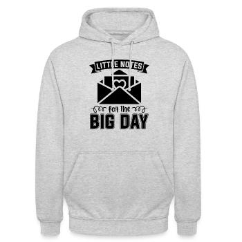 Little Notes For Wedding Planning Wedding Planners - Unisex Hoodie - Hellgrau meliert - Vorne - Alina (178cm) & Michal (187cm)