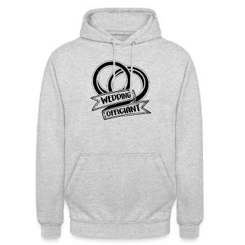 Officiant Wedding Officiant Ceremony Seminary - Unisex Hoodie - Hellgrau meliert - Vorne - Alina (178cm) & Michal (187cm)