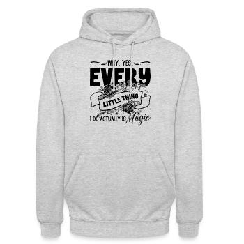 Why Yes Every Little Wedding Plan Wedding Planners - Unisex Hoodie - Hellgrau meliert - Vorne - Alina (178cm) & Michal (187cm)