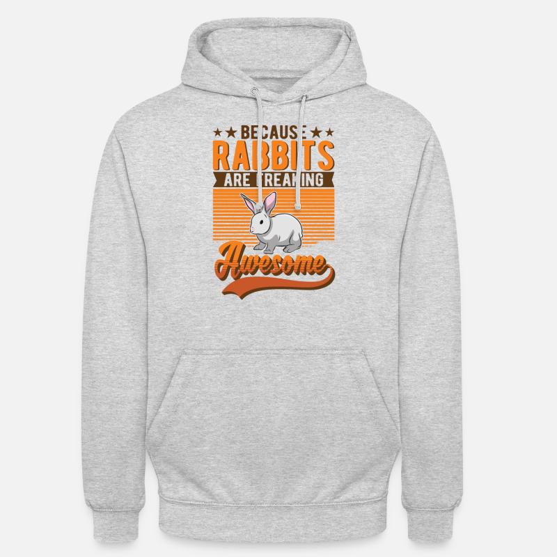 Lapin Cadeau Lapin Lapin Lapin - Sweat-shirt à capuche unisexe - gris clair chiné