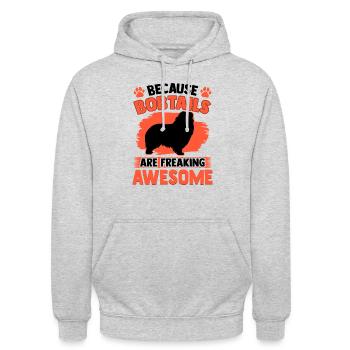 Bobtail est un grand vieux berger anglais - Sweat-shirt à capuche unisexe - gris clair chiné - Devant - Alina (178cm) & Michal (187cm)