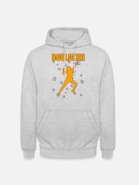 Bloc Bloc Escalade Bloc Bloc - Sweat-shirt à capuche unisexe - gris clair chiné