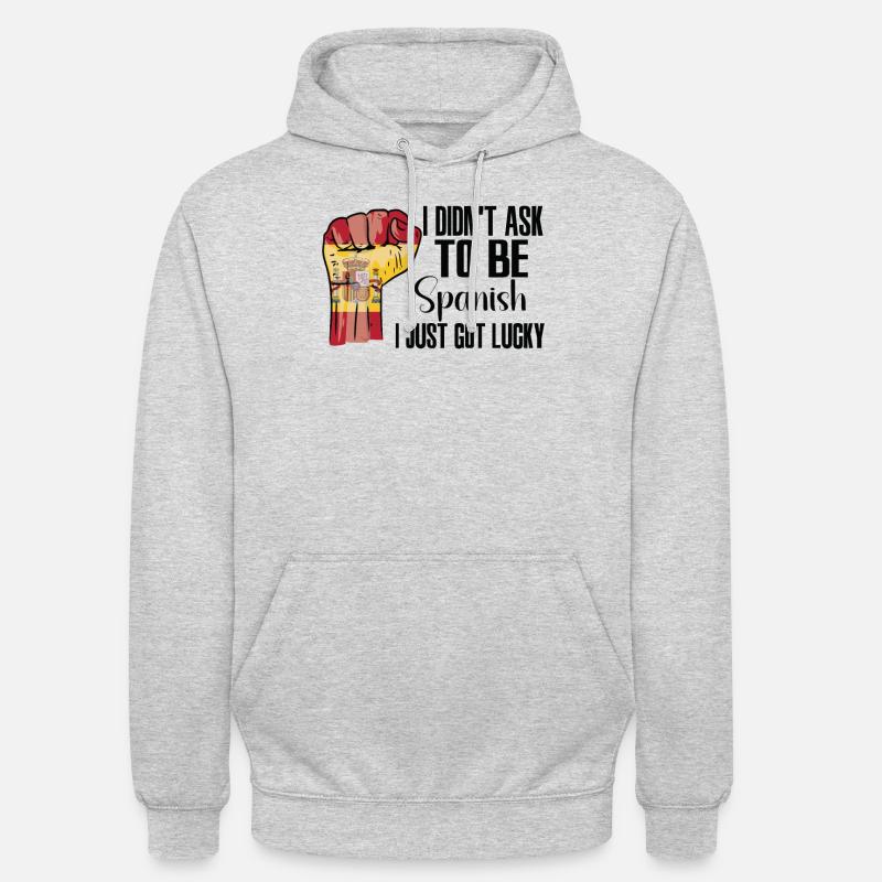 Spanischer Stolz Spanische Flagge Gewachsen - Unisex Hoodie - Hellgrau meliert