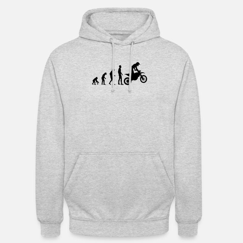 Motocross Evolution MX - Sweat-shirt à capuche unisexe - gris clair chiné