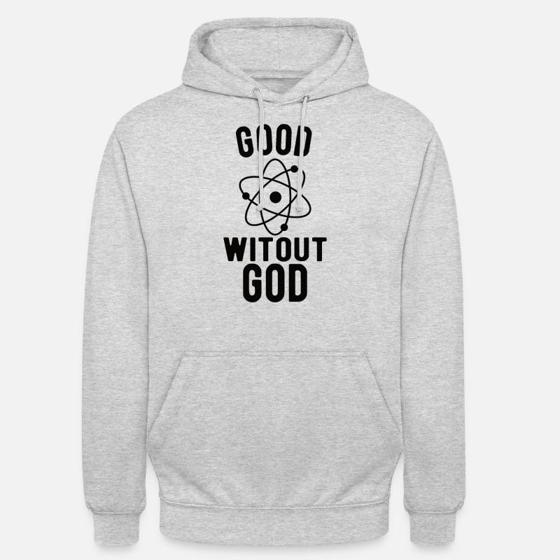 Athée, Athéisme, Anti-religion, Sécurité, - Sweat-shirt à capuche unisexe - gris clair chiné