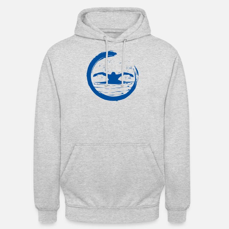 Nageurs Natation Natation - Sweat-shirt à capuche unisexe - gris clair chiné