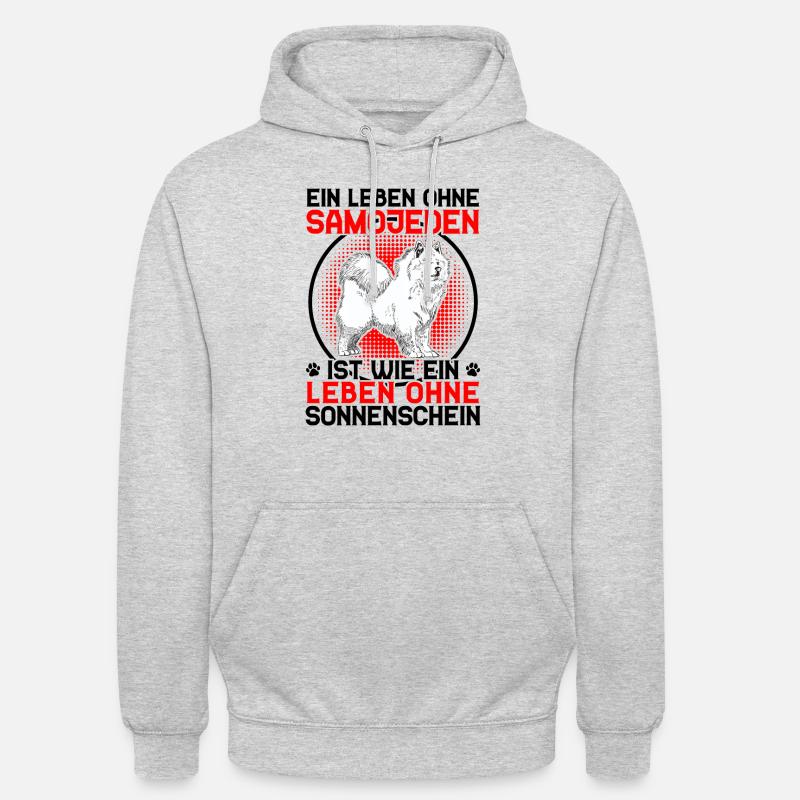 Leben ohne Samojede Samojedenspitz - Unisex Hoodie - Hellgrau meliert