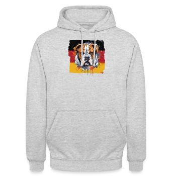 Boxer Dog Breed Boxer Dogs German Flag - Unisex Hoodie - light heather grey - Front - Alina (178cm) & Michal (187cm)