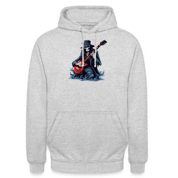 Gitarristen-tshirt E-Gitarren-Saiten - Unisex Hoodie - Hellgrau meliert - Vorne - Alina (178cm) & Michal (187cm)