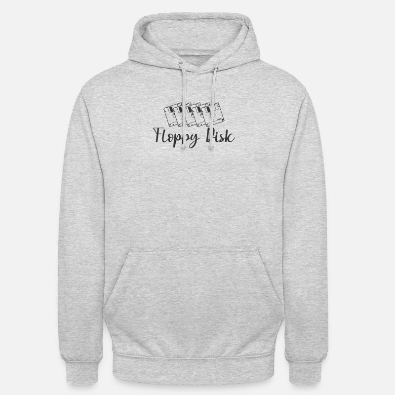 Floppy Disk Retrospeichermodul Datenträger - Unisex Hoodie - Hellgrau meliert