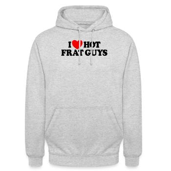 Ich liebe heiße Frat Guys College Frauen heiße Brü - Unisex Hoodie - Hellgrau meliert - Vorne - Alina (178cm) & Michal (187cm)