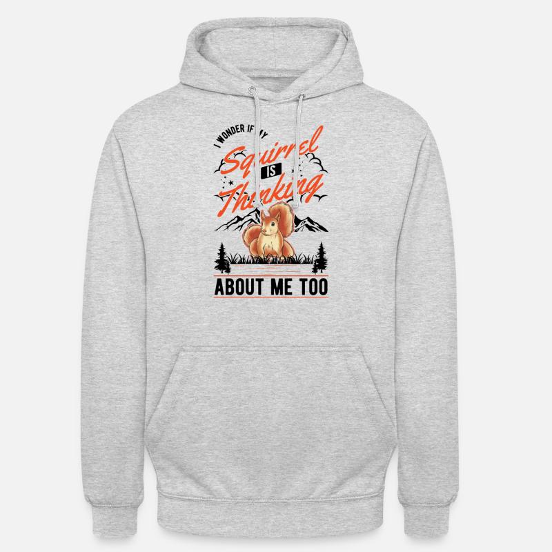 Eichhörnchen Geschenk Grauhörnchen Squirrel - Unisex Hoodie - Hellgrau meliert