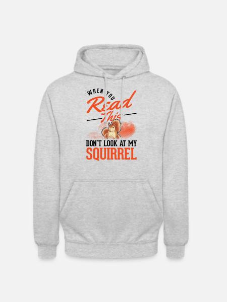 Squirrel Gift Grey Squirrel - Unisex Hoodie - light heather grey