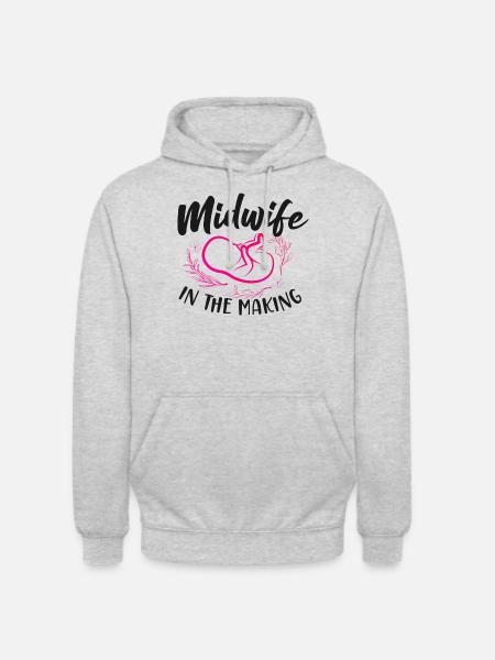 Nurse Midwife Birth Worker Student - Unisex Hoodie - light heather grey