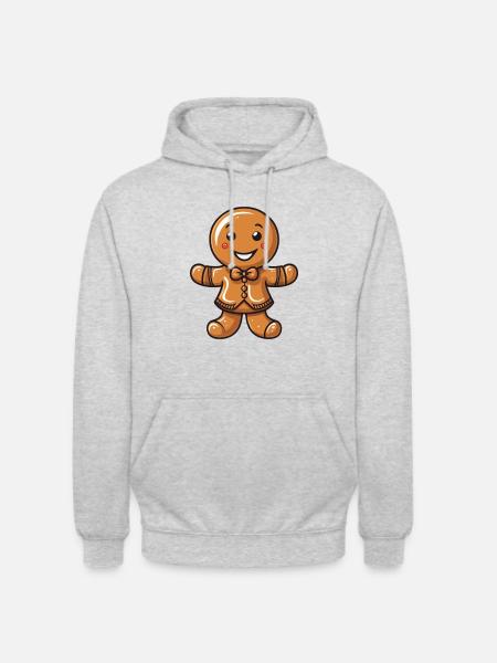 Gingerbread Christmas Biscuit Baking - Unisex Hoodie - light heather grey