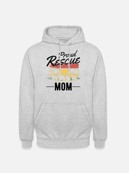 Hunderettung Mama Straßenhund - Unisex Hoodie - Hellgrau meliert