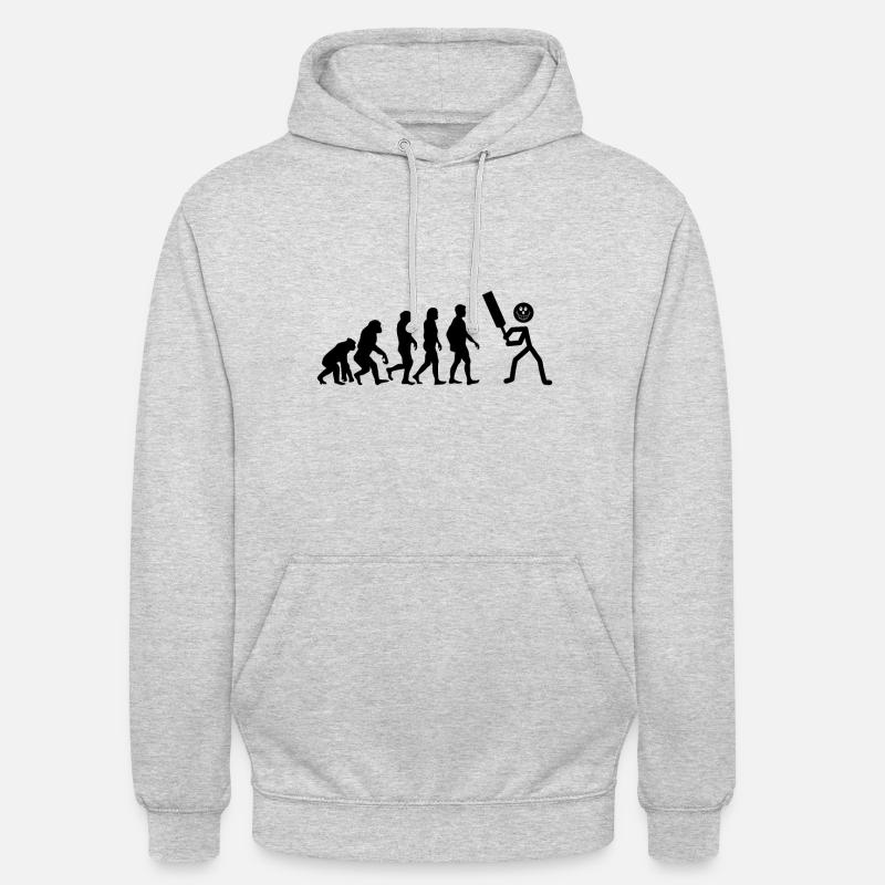 Drôle d’évolution de cricket - Sweat-shirt à capuche unisexe - gris clair chiné
