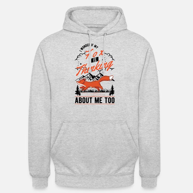 Fuchs Geschenk Rotfuchs - Unisex Hoodie - Hellgrau meliert