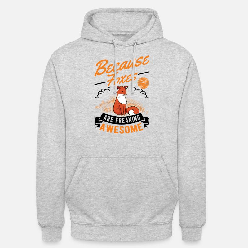 Fuchs Geschenk Rotfuchs - Unisex Hoodie - Hellgrau meliert