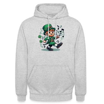 Irish Dancing Ireland Outfit Irish Music - Unisex Hoodie - Hellgrau meliert - Vorne - Alina (178cm) & Michal (187cm)