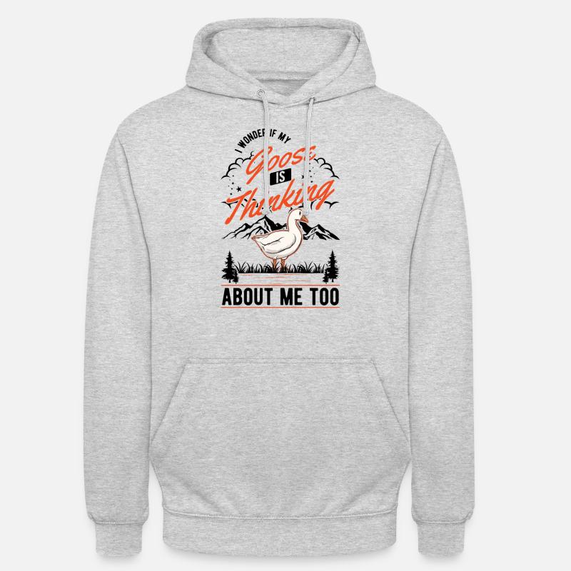 Gänse Geschenk Gänsezüchter Gans - Unisex Hoodie - Hellgrau meliert
