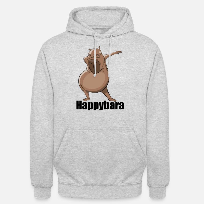 Capybara Dabbing Happybara Gift - Unisex Hoodie - light heather grey