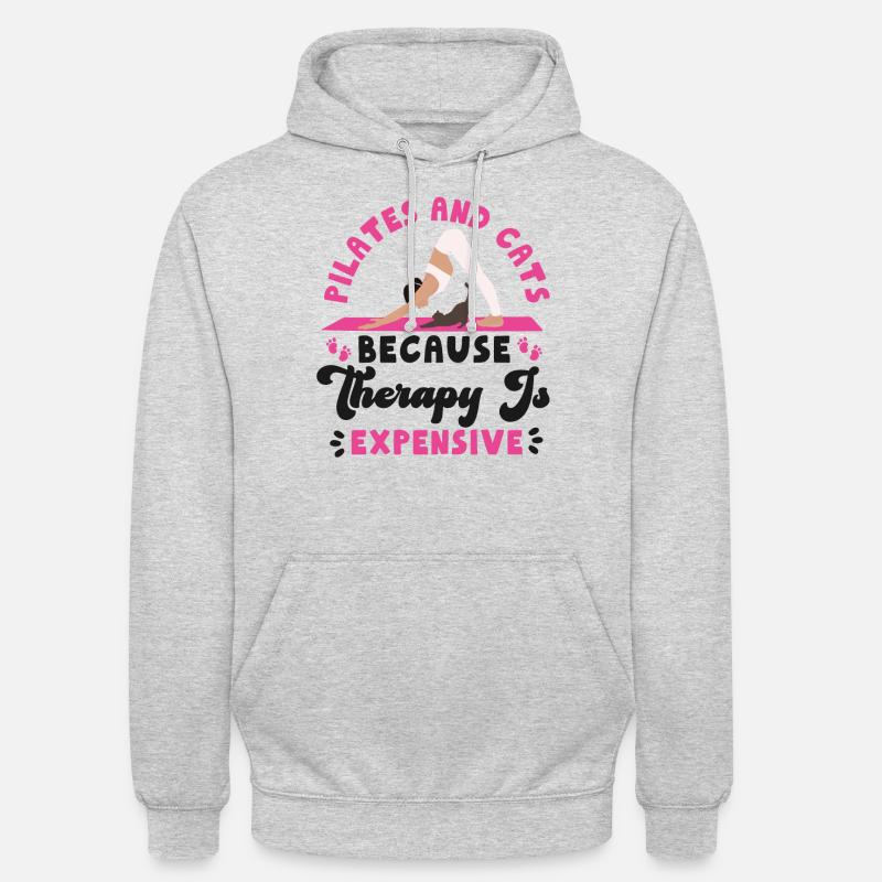 Instructeur de Pilates Enseignant Chat - Sweat-shirt à capuche unisexe - gris clair chiné