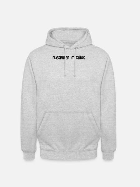 Hiking - Footprints in Happiness - Unisex Hoodie - light heather grey