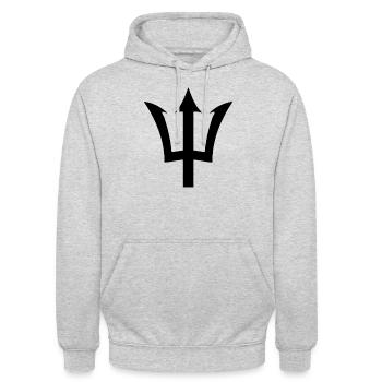 Barbados Trident Stolzer barbadischer patriotische - Unisex Hoodie - Hellgrau meliert - Vorne - Alina (178cm) & Michal (187cm)
