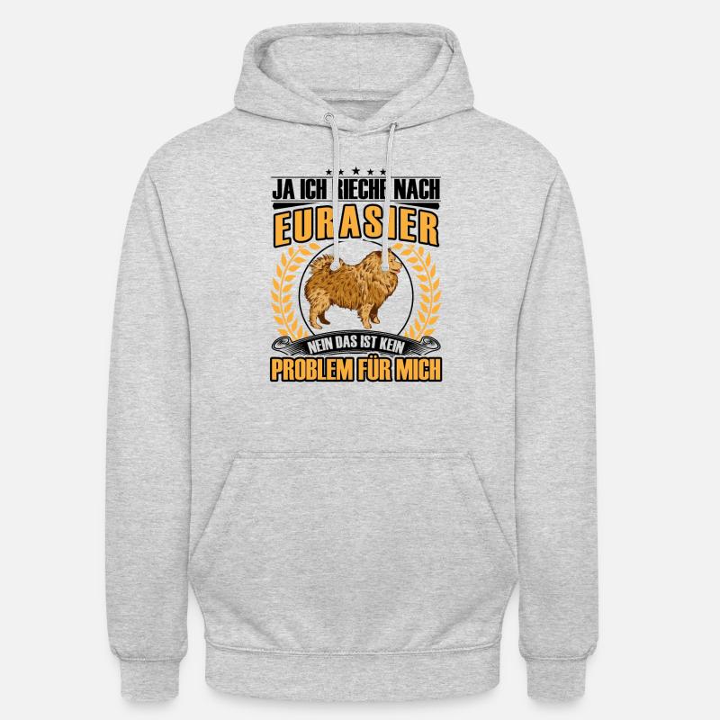 Odeur d’Eurasier Spitz Eurasien - Sweat-shirt à capuche unisexe - gris clair chiné